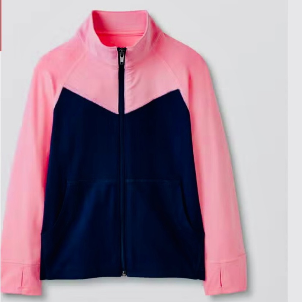Hanna Andersson UV protection color block zipper jacket girls 10 NWOT